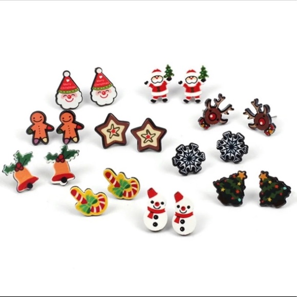 Snowflake Stud Earrings - Picture 3 of 3